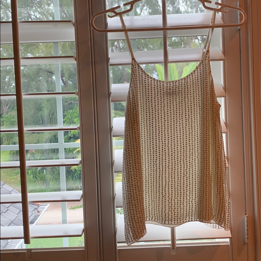 Alice and Olivia Sequin top
